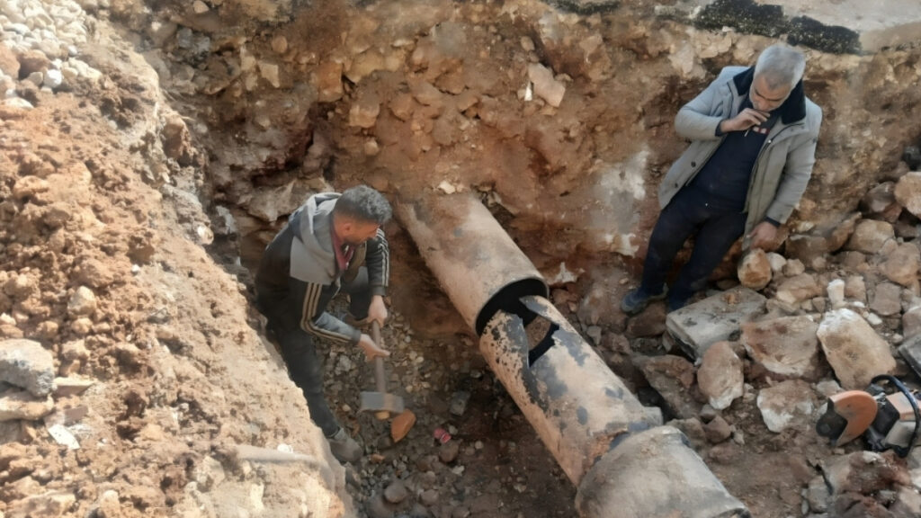 صيانة واستبدال شبكة المياه التي تغذي مناطق سيف الدولة والإذاعة - 16 شباط 2026 (مؤسسة مياه حلب)