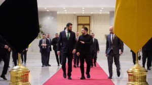 الرىيس السوري يستقبل الرئيس الأوكراني بقصر الشعب بدمشق - 5 نيسان 2026 (سانا)