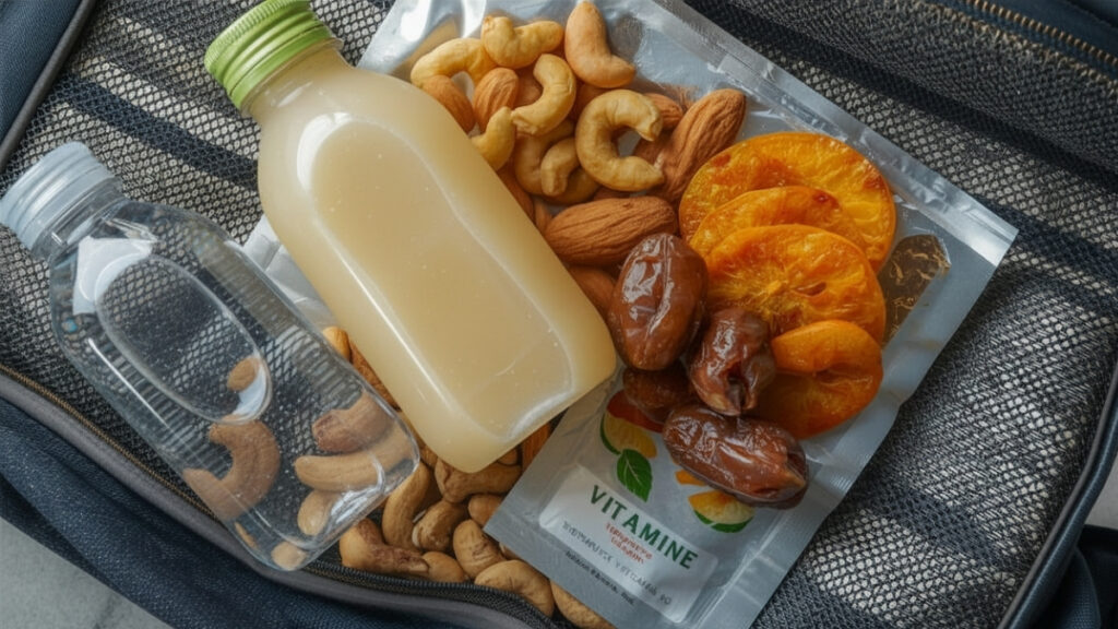 يتسبب السفر أحيانًا بتعب جسدي أو مشكلات هضمية ما يتطلب اتباع عادات وأنماط غذائية مدروسة لتلافيها (كانفا)