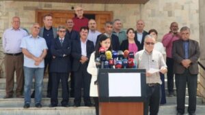 أحزاب كردية تلقي بيانًا في القامشلي حول انتخابات مجلس الشعب السوري – 19 أيار 2026 (هاوار)