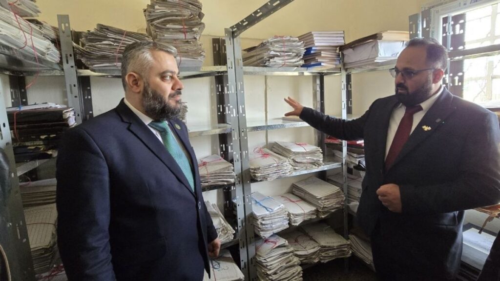 المحامي العام بحلب يفتتح محكمة الزربة في ريف حلب الجنوبي - 4 أيار 2026 (وزارة العدل السورية/فيسبوك)