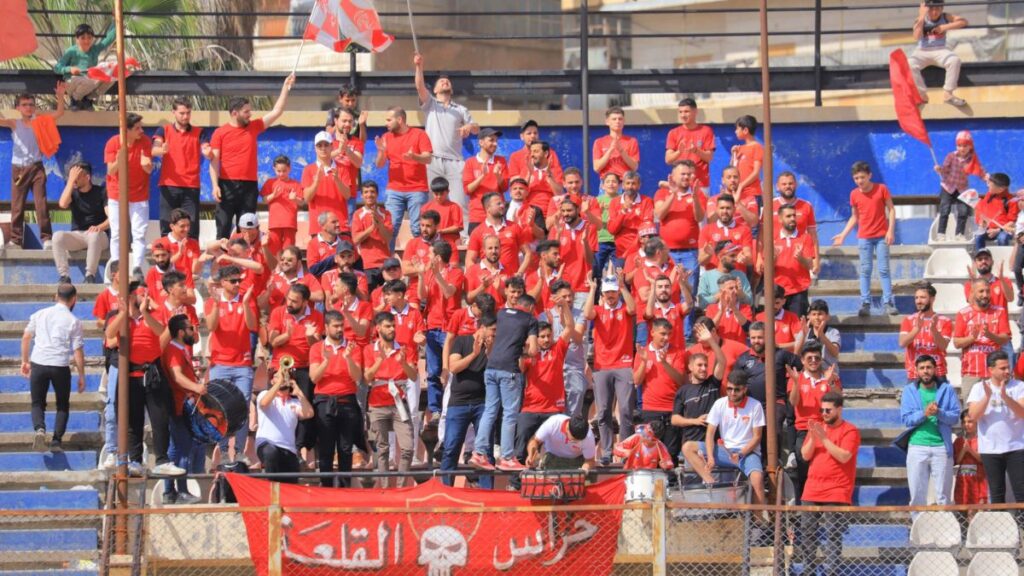 جماهير نادي أهلي حلب خلال مواجهة فريقها أمام أمية- 22 أيار 2026 (نادي الاتحاد الحلبي/ فيسبوك)