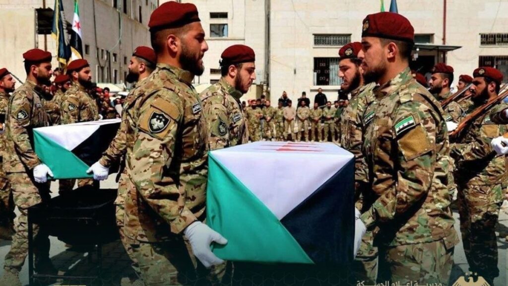 مراسم تشييع عناصر الجيش السوري الذين قتلوا في ريف الحسكة - 11 أيار 2026 (مديرية إعلام الحسكة)