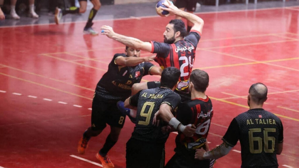 مباراة فريقي الجيش والطليعة ضمن منافسات "Final 4" من الدوري السوري بكرة اليد للرجال في صالة الجلاء بدمشق- 17 أيار 2026 (الاتحاد السوري لكرة اليد)
