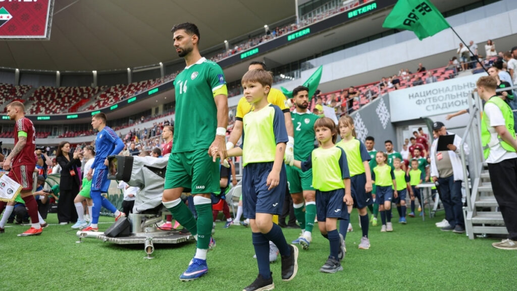 اللقاء الودي الذي جمع المنتخب السوري للرجال بكرة القدم بنظيره البيلاروسي- 5 حزيران 2026 (الاتحاد العربي السوري لكرة القدم)