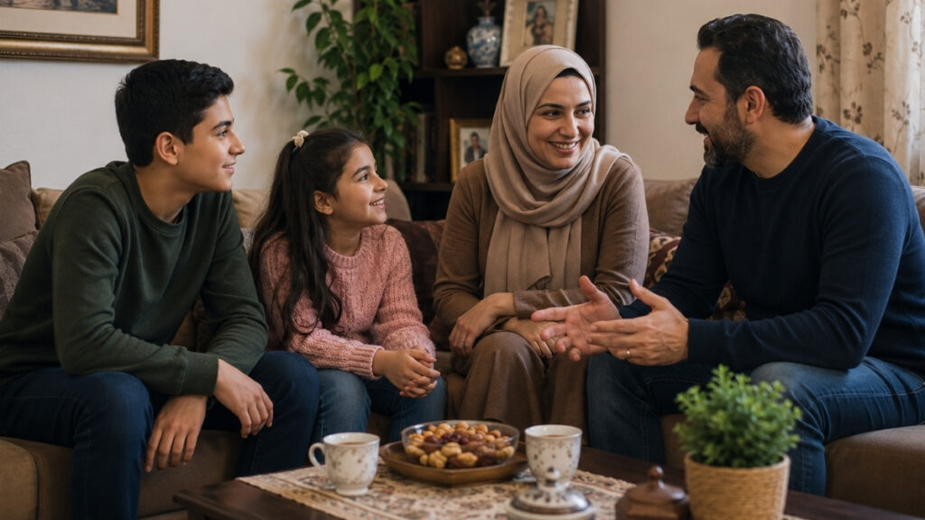 في عالم يتجه نحو الفردية المتزايدة تبقى الأسرة الواعية هي الحصن الأخير الذي يحمي الإنسان من الوقوع في فخ العزلة تحت شعار الخصوصية (عنب بلدي/مولّدة بالذكاء الاصطناعي)