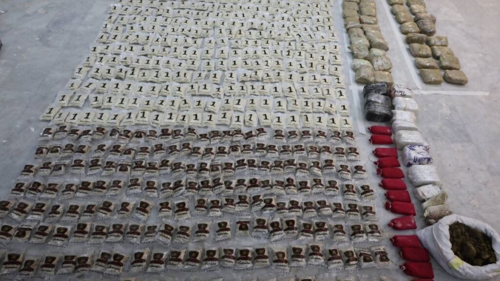 جانب من المواد المخدرة المصادرة جراء العملية - 14 حزيران 2026 (الداخلية)