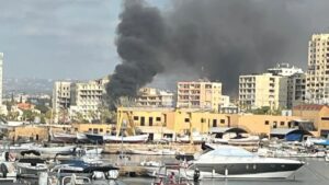 غارة جوية إسرائيلية على منطقة حوش صور في لبنان ـ 7 حزيران 2026 (الوكالة الوطنية للإعلام)