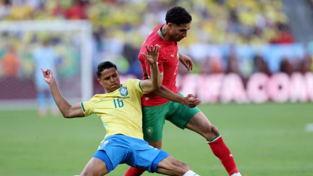 المنتخب المغربي يتعادل مع نظيره البرازيلي بهدف لهدف في منافسات مونديال 2026 ـ 13 حزيران 2026 (رويترز/ جون سيبلي)