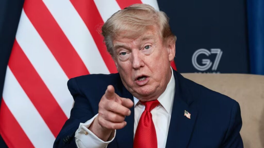 الرئيس الأمريكي دونالد ترامب خلال حضوره قمة مجموعة السبع في فرنسا ـ 16 حزيران 2026 (رويترز)