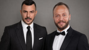 الفنانان مكسيم خليل وباسل خياط (تعديل عنب بلدي)
