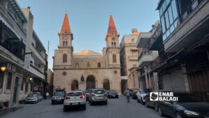 ساحة فرحات وكنيسة في حي الجديّدة بمدينة حلب - 2 تموز 2026 (عنب بلدي)

