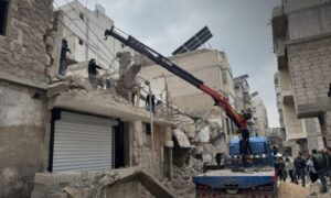 بناء مهدم في حي لقاطرجي بمدينة حلب- 9 كانون الأول 2025 (سانا)