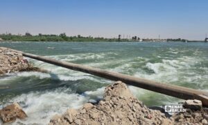 خروج الجسر الترابي في دير الزور لارتفاع منسوب مياه نهر الفرات - 28 آب 2026 (عنب بلدي)