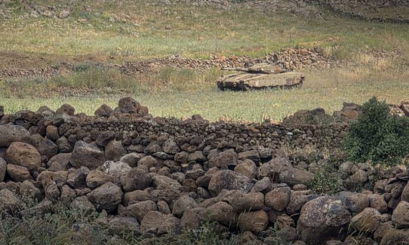 دبابة إسرائيلية في المنطقة العازلة بالقنيطرة - 31 تموز 2026 (سانا)