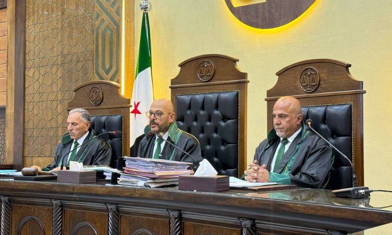 من إصدار محكمة الجنايات الرابعة بدمشق حكم الإعدام على عاطف نجيب - 11 آب 2026 (وزارة العدل)