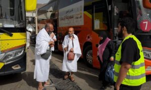 حجاج سوريون يتوجهون إلى مشعر منى في يوم التروية لتأدية مناسك الحج لموسم 1447هـ/2026 - 25 أيار 2026 (سانا)