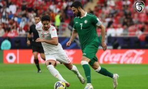 مباراة بين المنتخب السوري للرجال بكرة القدم ونظيره التونسي في الجولة الأولى من دور المجموعات لبطولة كأس العرب - 1 كانون الأول 2025 (الاتحاد العربي السوري لكرة القدم)
