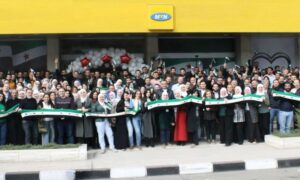 طاقم شركة " MTN" من أمام أحد مراكز خدمة المواطن - 9 كانون الأول 2025 (MTN Syria)