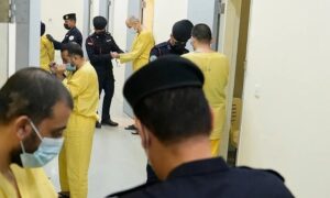 عناصر من تنظيم الدولة ضمن أحد الشجون العراقية - 13 شباط 2026 (AP)