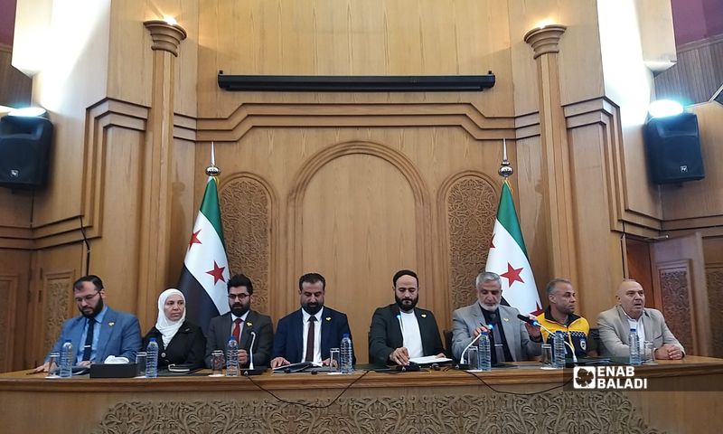 مؤتمر صحفي تقيمه محافظة حلب لاستعراض مشاريع ضمن رؤية سوريا بلا مخيمات - 22 أيلول 2026 (عنب بلدي/ موفق الخوجة)
