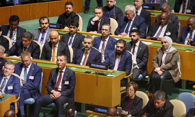 الرئيس أحمد الشرع يترأس الوفد السوري المشارك في اجتماعات الدورة الحادية والثمانين للجمعية العامة للأمم المتحدة - 22 أيلول 2026 (سانا)