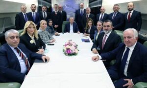 أردوغان عائد إلى تركيا على متن طائرة من العاصمة القرغيزية بيشكك - 2 أيلول 2026 (صحيفة اقتصادم التركية)
