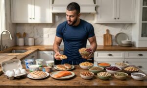 يمنح تنويع مصادر البروتين فوائد غذائية تفوق الاعتماد الحصري على البيض لإمداده الجسم بحصص بروتينية أكبر وعناصر أساسية متنوعة (عنب بلدي/مولّدة بالذكاء الاصطناعي)
