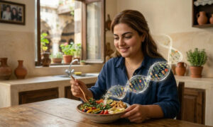 تمثل التغذية الجينية خطوة نحو تصميم أنظمة غذائية مخصصة للمستقبل ولكنها لا تشكل حلًا مطلقًا لتحديد الغذاء المثالي أو الوقاية من الأمراض (عنب بلدي/مولّدة بالذكاء الاصطناعي)
