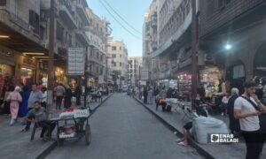 مدخل حي وشارع سوق التلل بمدينة حلب - 21 أيلول 2026 (عنب بلدي)
