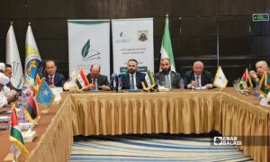 اجتماع لجنة الحريات في الاتحاد العام للصحفيين العرب في فندق داما روز بدمشق - 16 تشرين الأول 2026 (عنب بلدي/أحمد مسلماني)
