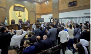 جلسة سابقة في محكمة الجنايات الرابعة بدمشق ضمن مسار العدالة الانتقالية - 4 آب 2026 (سانا)