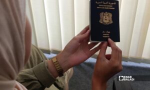 مواطنة سورية تتصفح جواز سفرها - 13  تشرين الأول 2026  (عنب بلدي)