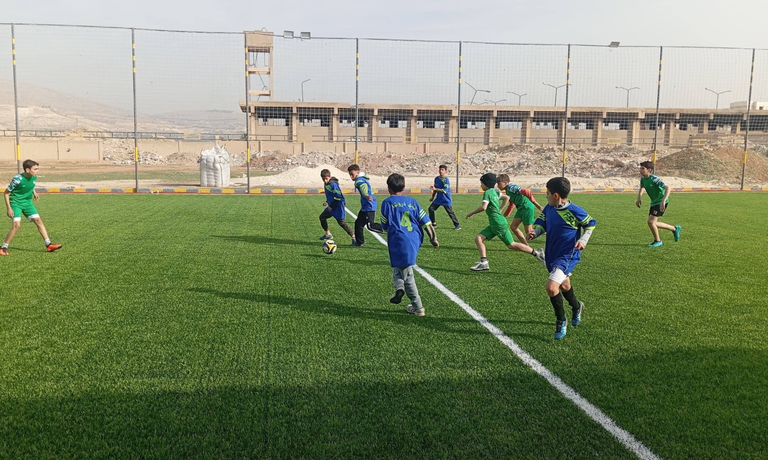 من مباراة براعم داريا وبراعم دروشا في داريا – 13 شباط 2026 (صفحة نادي داريا الرياضي - فيسبوك)