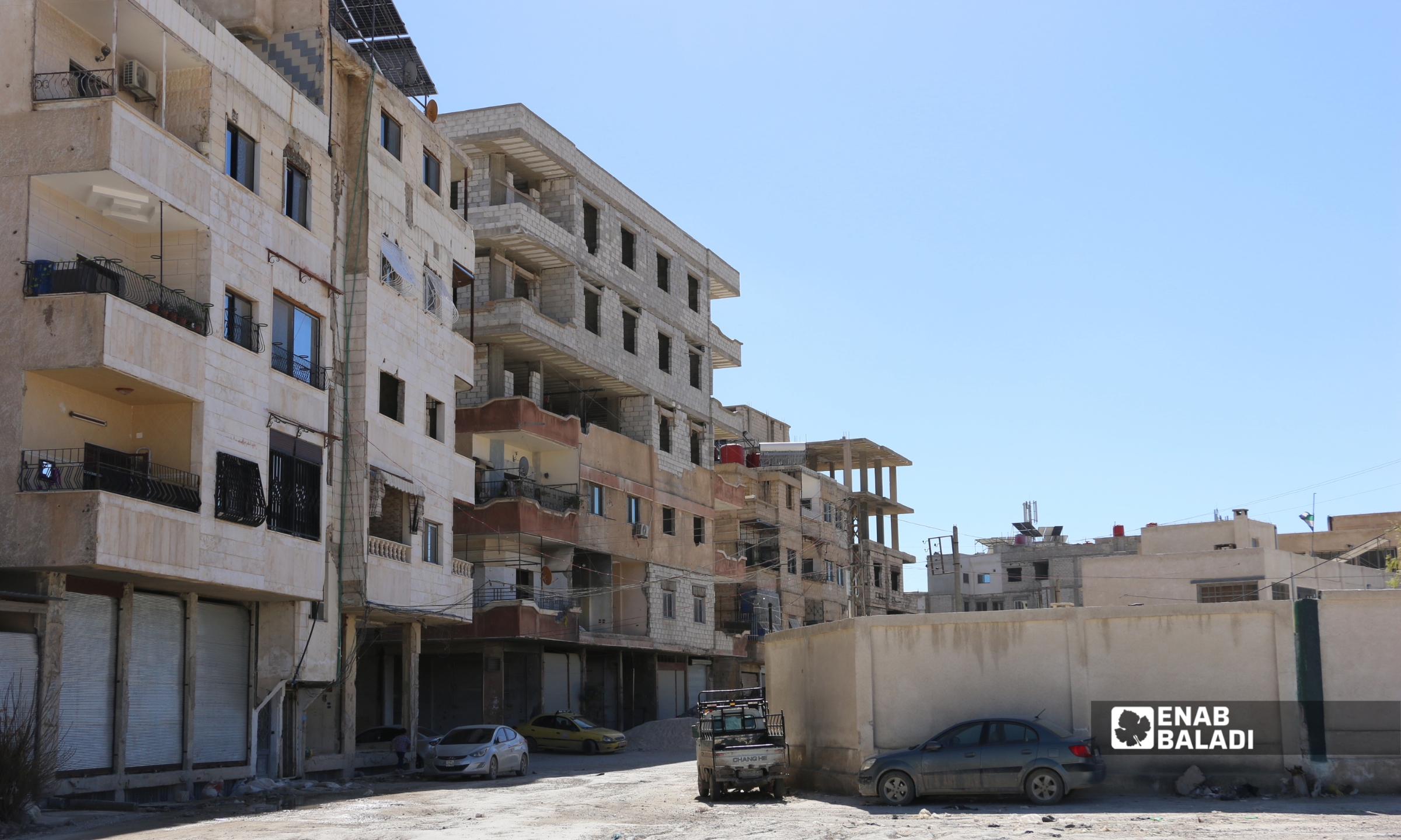 حارة النكاشات في مدخل مدينة داريا - 20 شباط 2026 (عنب بلدي - سعيد خشفة)