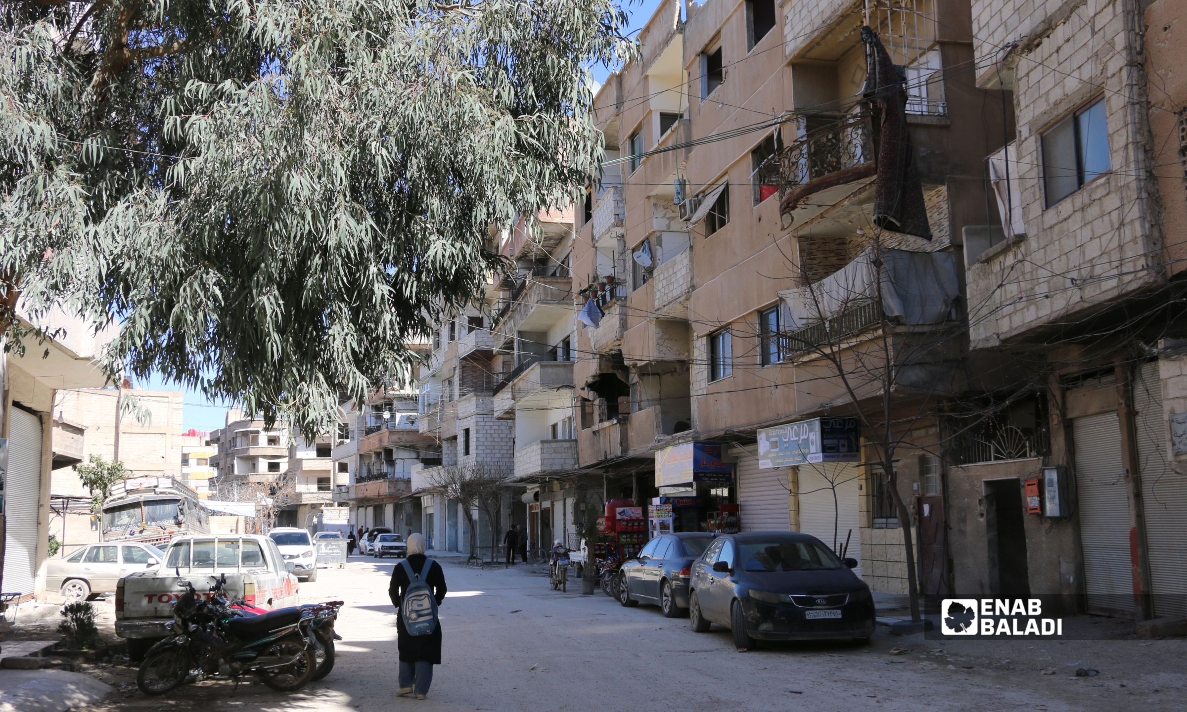 حارة النكاشات في مدخل مدينة داريا - 20 شباط 2026 (عنب بلدي - سعيد خشفة)