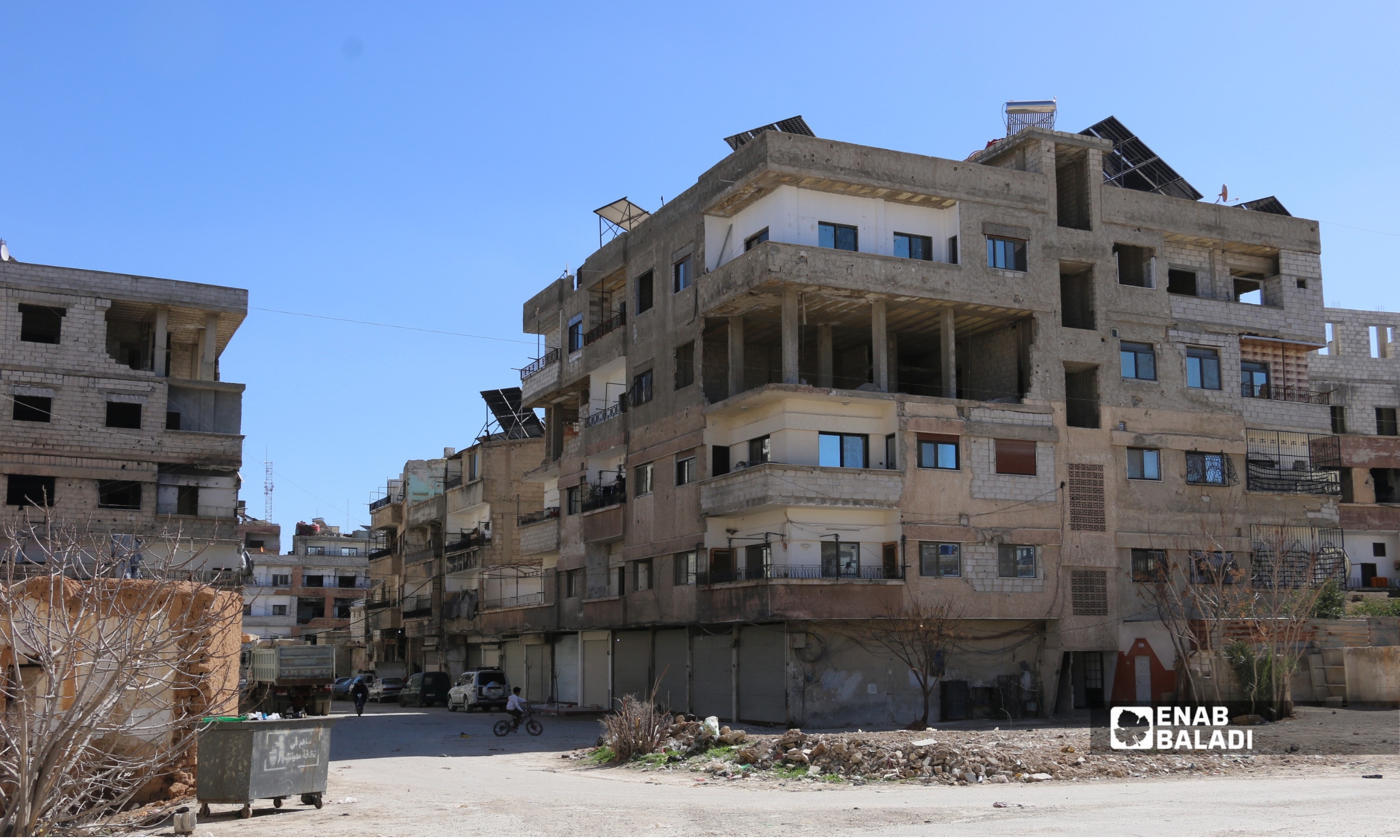 حارة النكاشات في مدخل مدينة داريا - 20 شباط 2026 (عنب بلدي - سعيد خشفة)