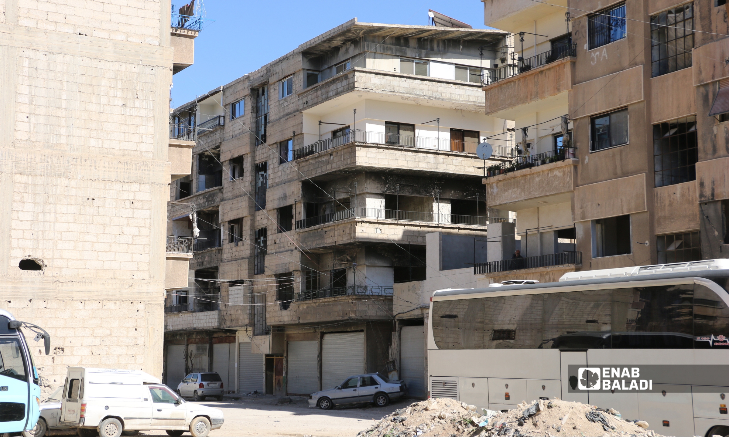 حارة النكاشات في مدخل مدينة داريا - 20 شباط 2026 (عنب بلدي - سعيد خشفة)