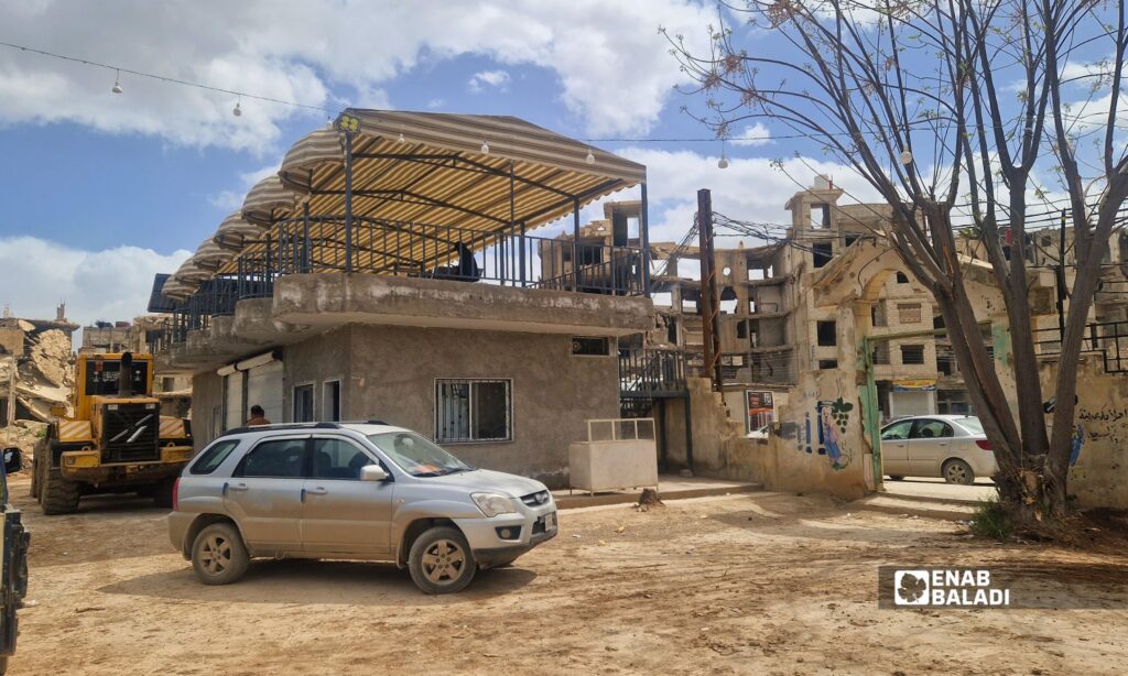 الحديقة العامة في داريا خلال بدء أعمال المرحلة الجديدة من إعادة التأهيل
