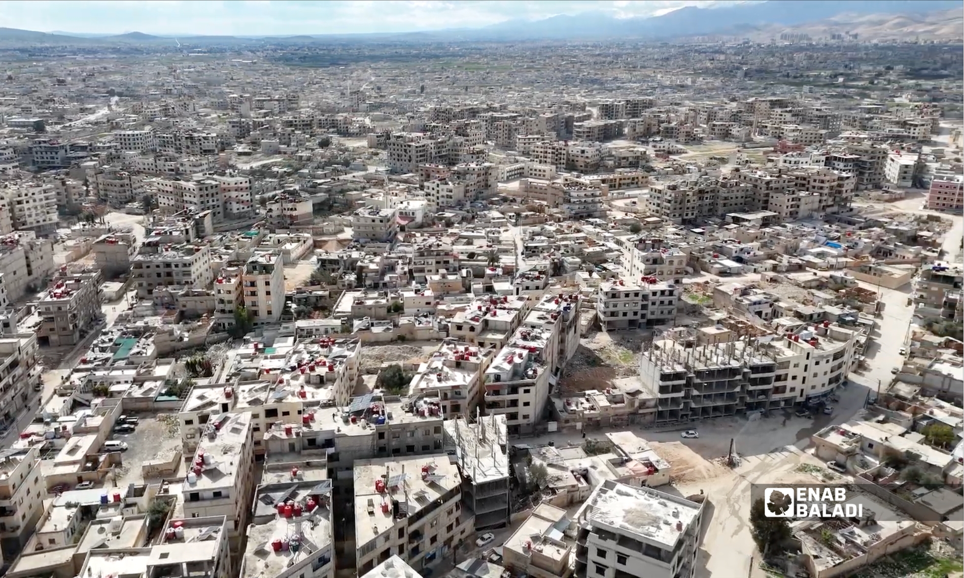 لقطة جوية من مدينة داريا - آذار 2026 (عنب بلدي)