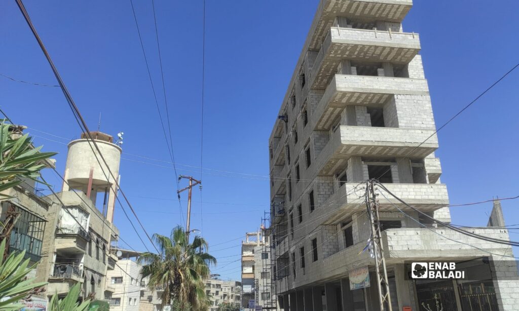 حركة العمران في أحياء متفرقة في مدينة داريا