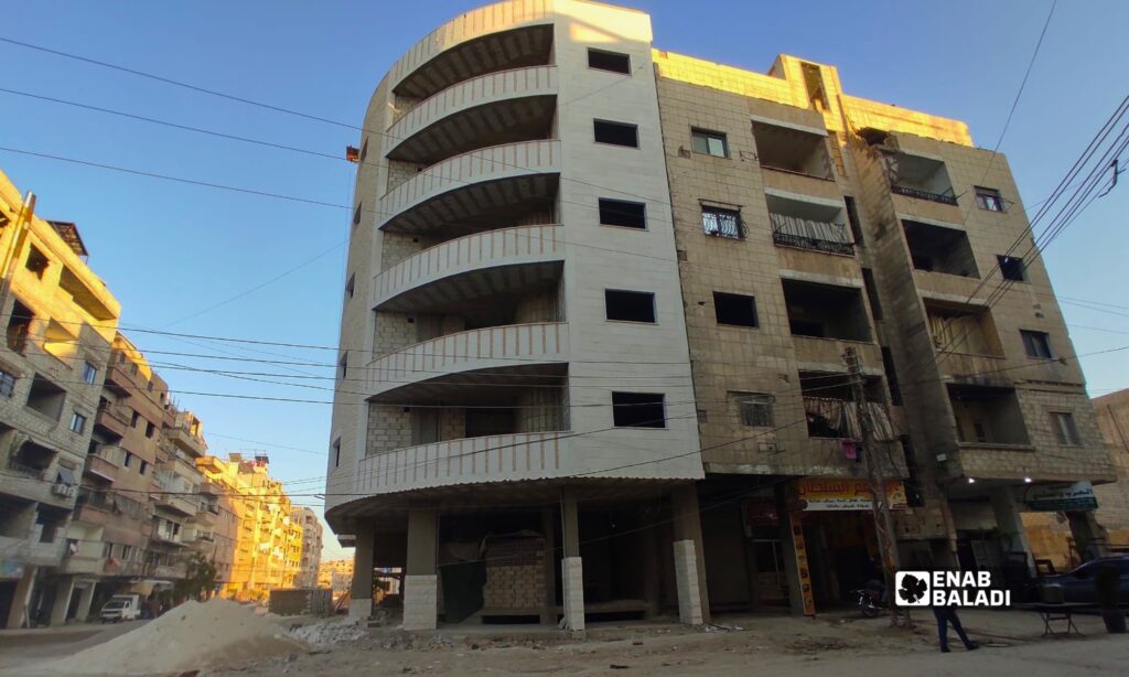حركة العمران في أحياء متفرقة في مدينة داريا