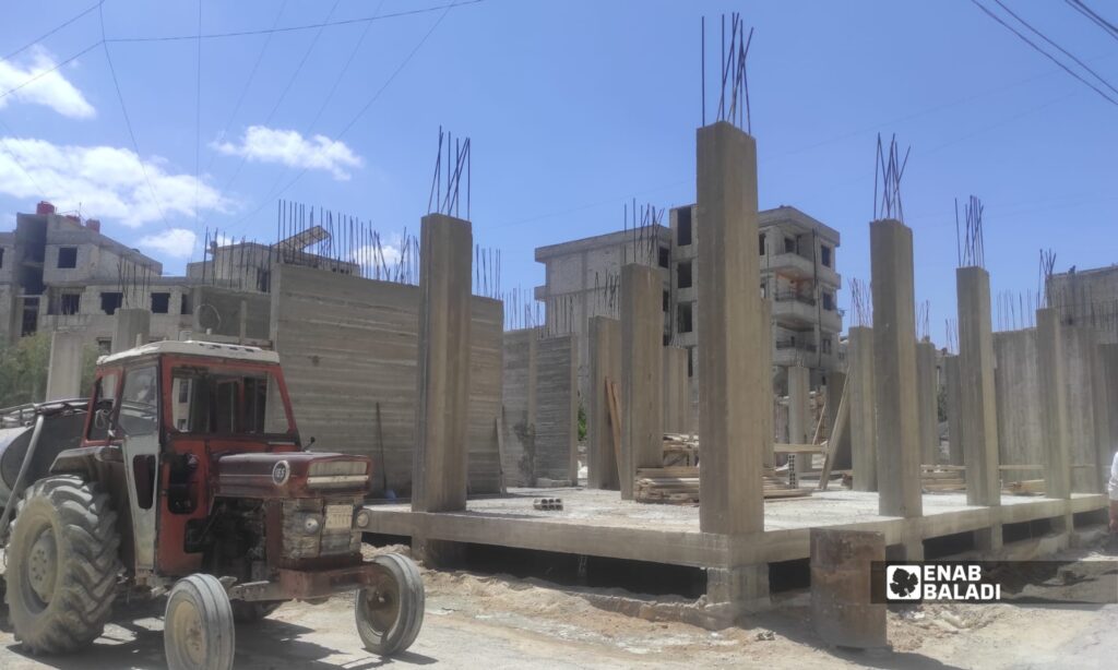 حركة العمران في أحياء متفرقة في مدينة داريا
