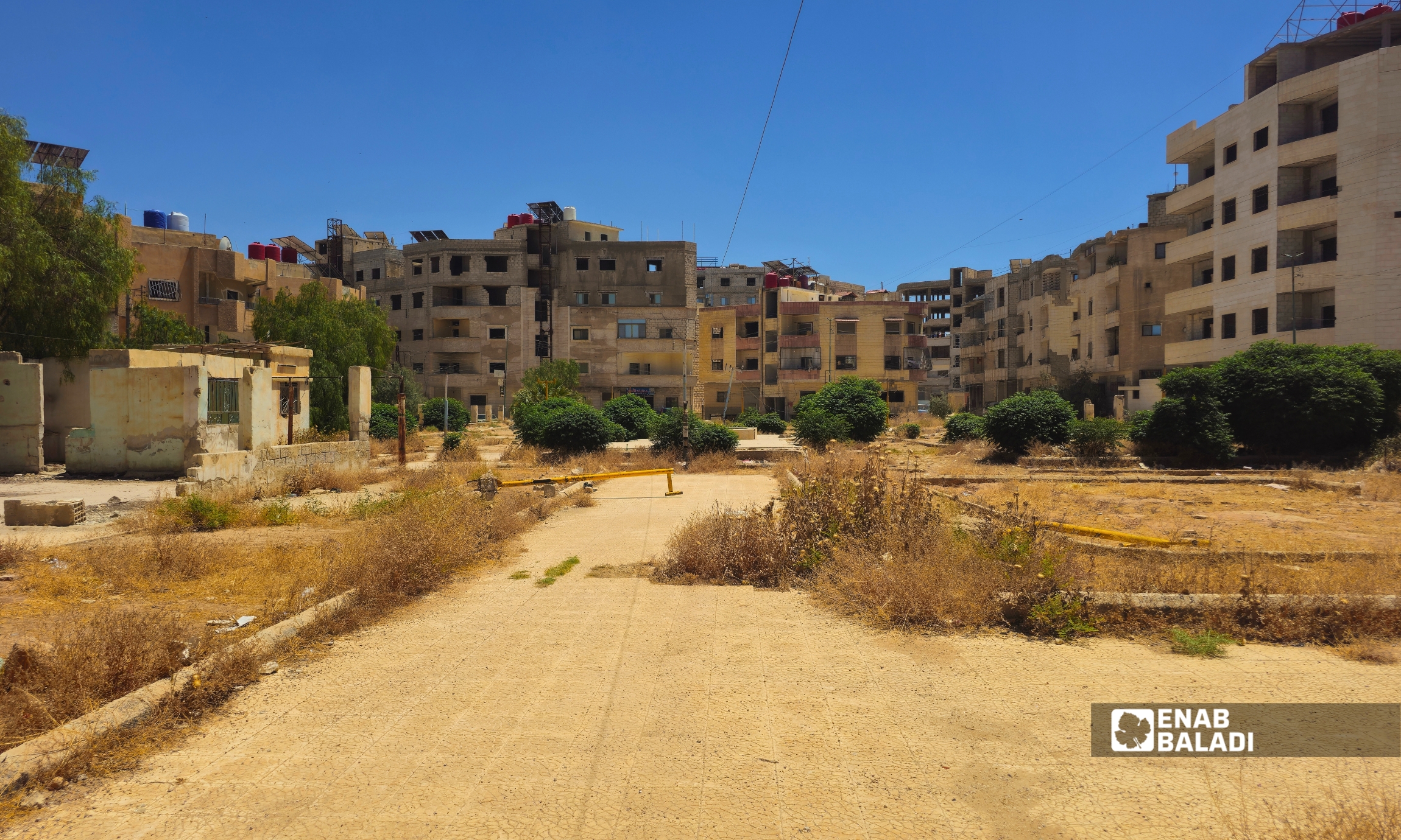 حديقة المحامين في داريا قبل بدء أعمال إعادة التأهيل والاستثمار 