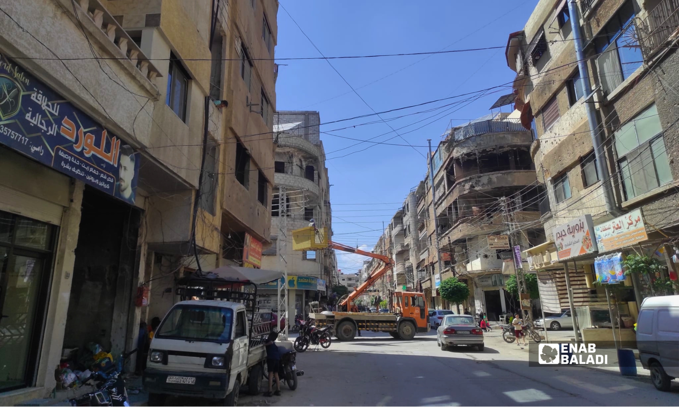 ورشات الكهرباء تتابع أعمال تجهيز محولة الشاميات ضمن مشروع إعادة تأهيل الشبكة الكهربائية في داريا