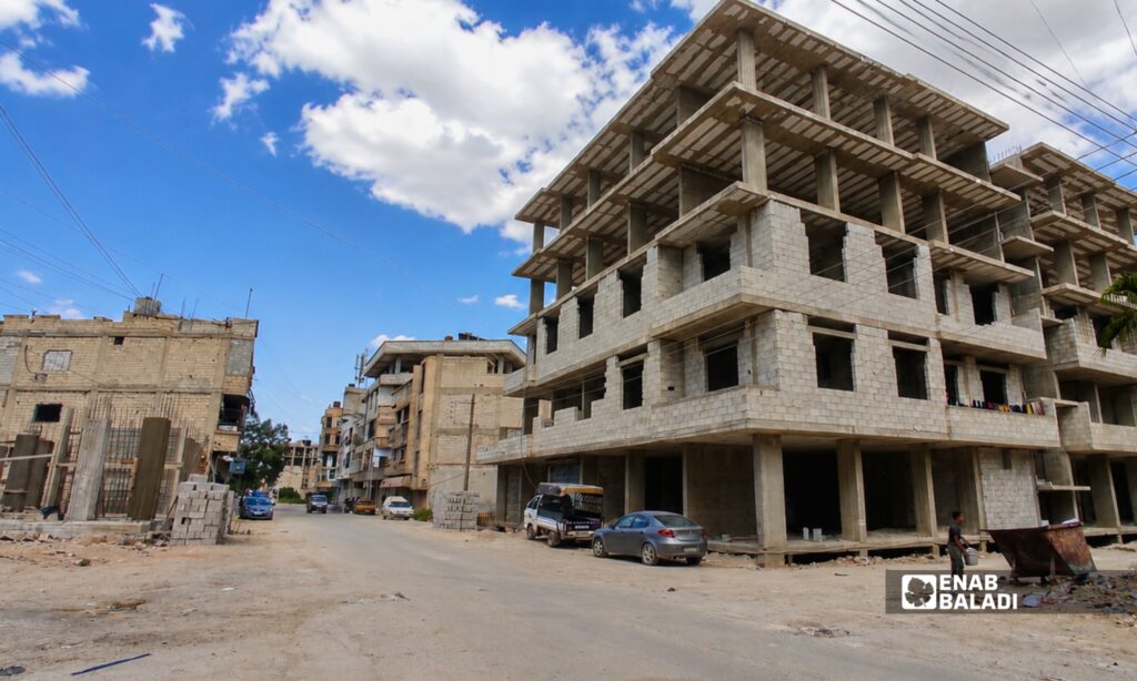 أبنية سكنية قيد الإنشاء في مدينة داريا
