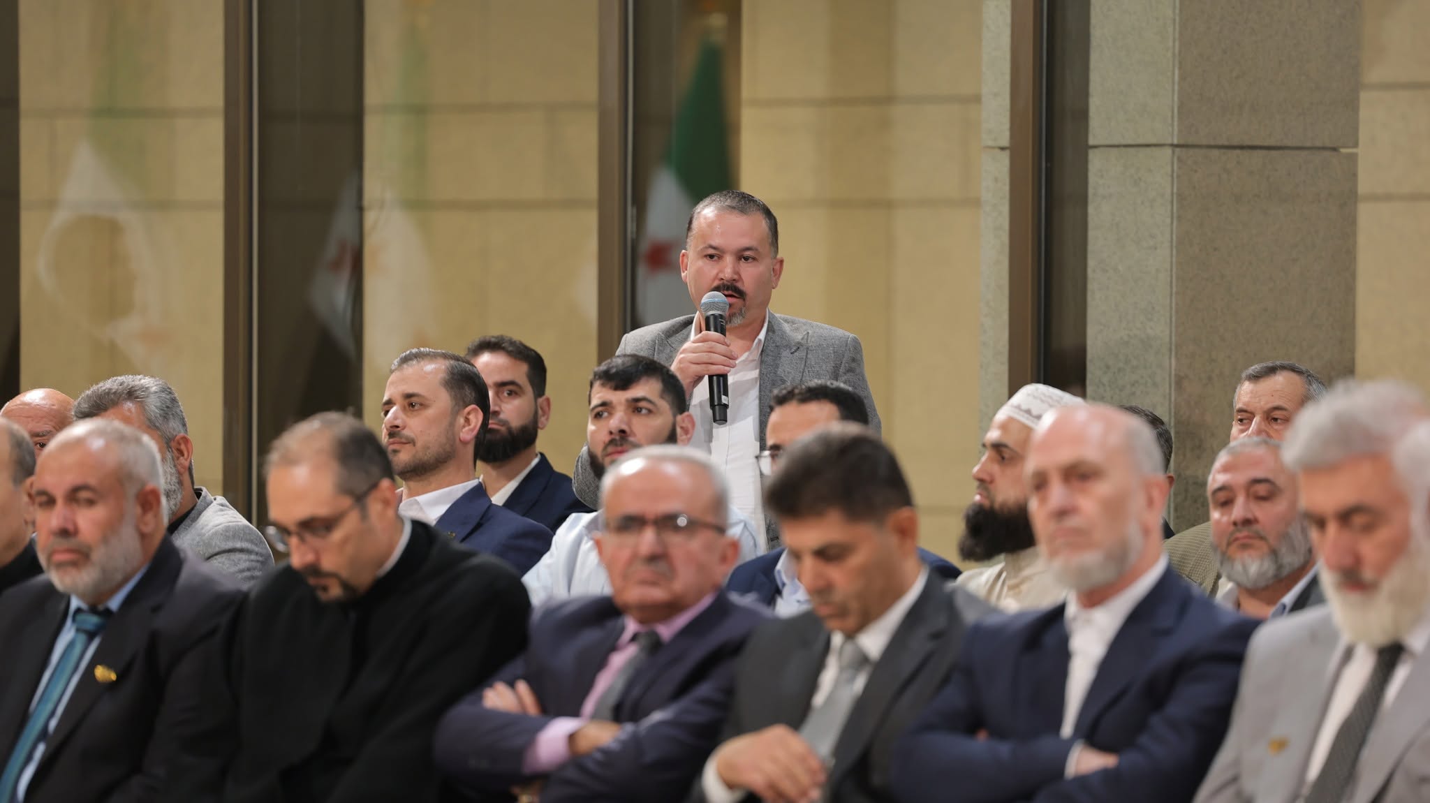 محمد جمال الدين أثناء مداخلته في لقاء رئيس الجمهورية - 9 حزيران 2026 (رئاسة الجمهورية - فيسبوك)