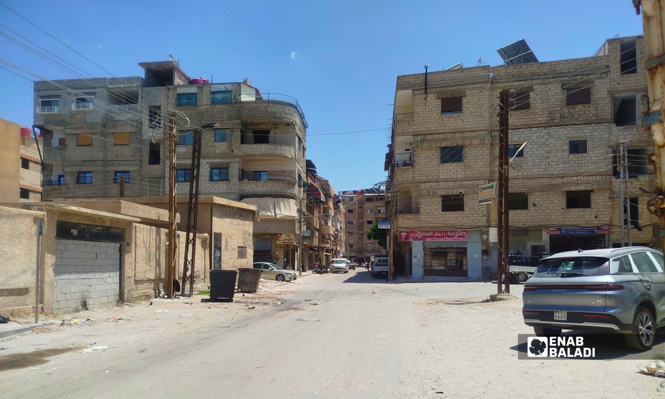 جانب من حارة مشفى زيادة في مدينة داريا