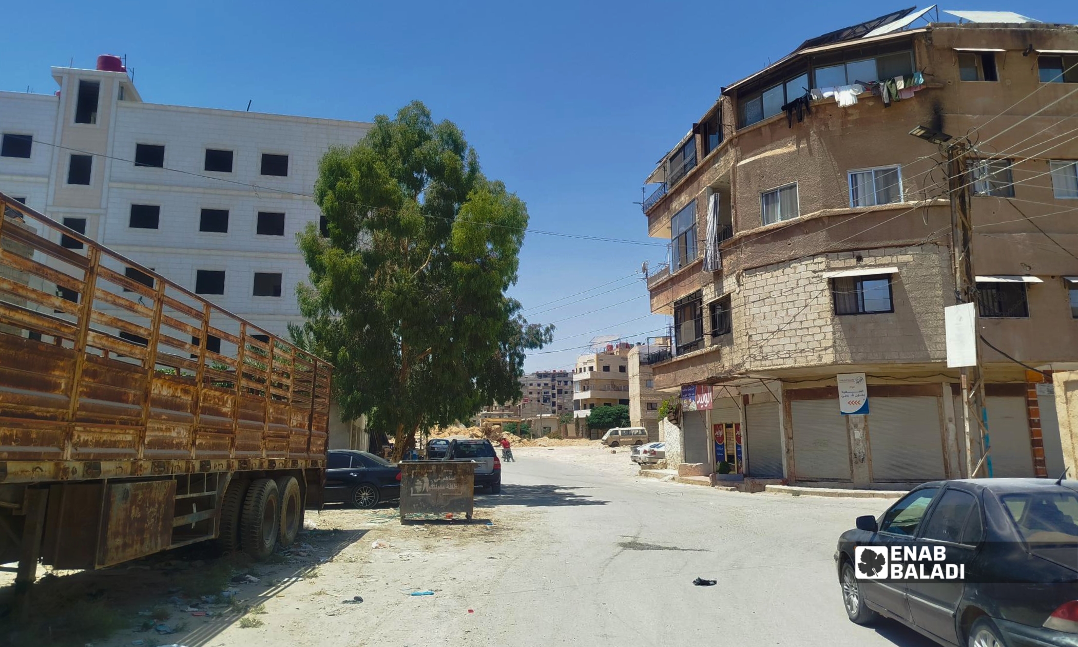 جانب من حارة مشفى زيادة في مدينة داريا