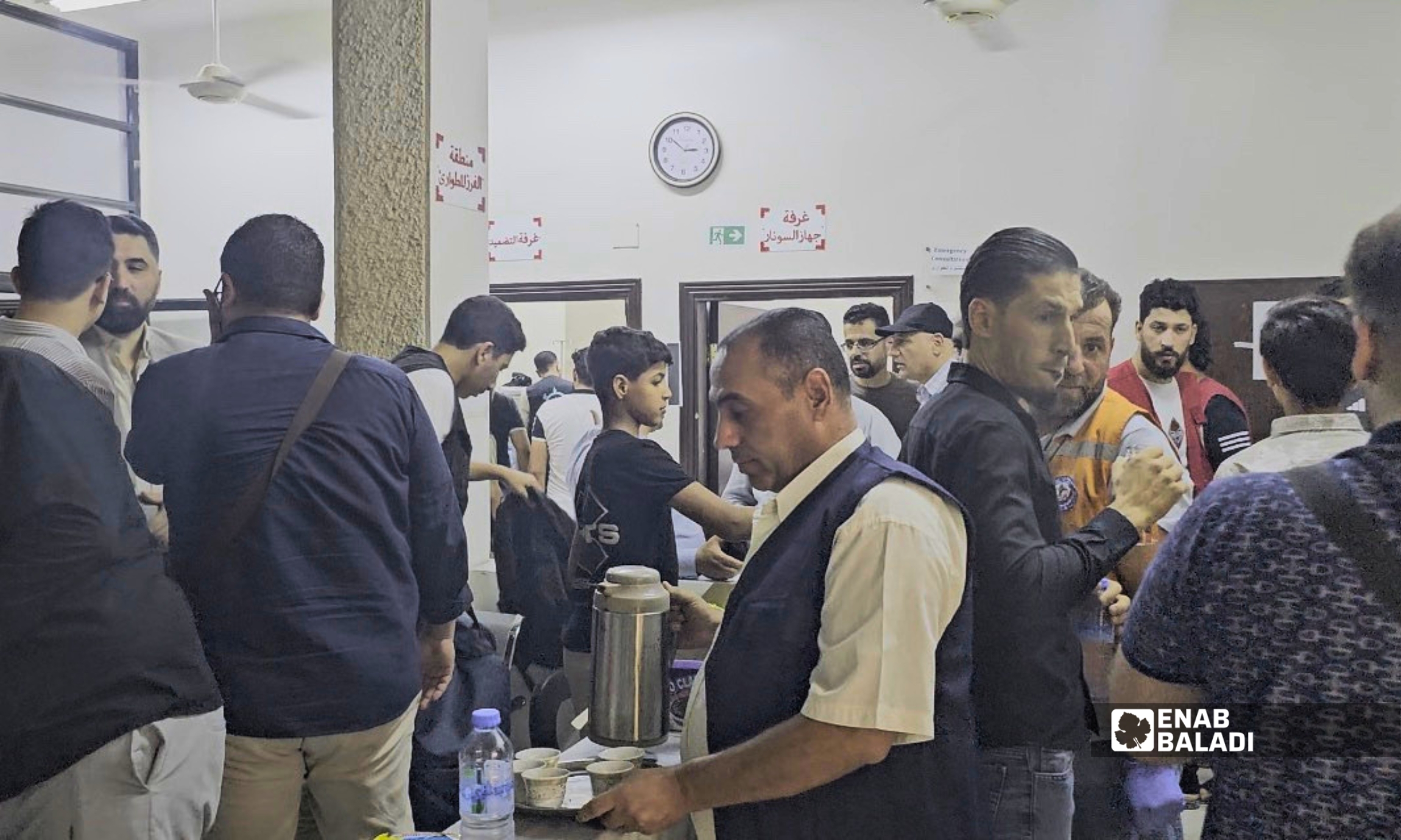 جانب من حملة التبرع بالدم في مدينة داريا